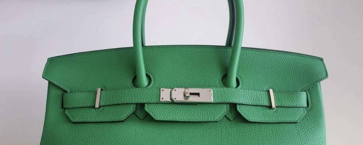 Sac Hermès Birkin 35 vert bambou – Image 13