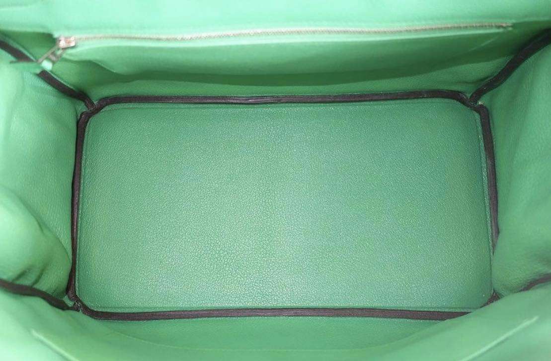 Sac Hermès Birkin 35 vert bambou – Image 14