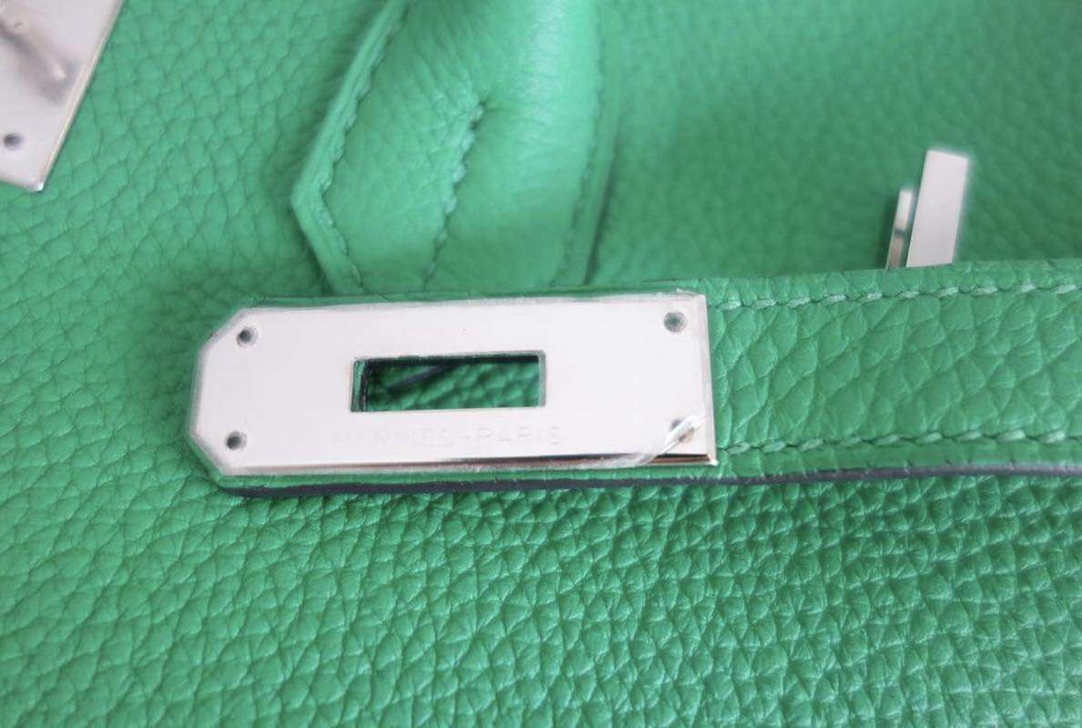 Sac Hermès Birkin 35 vert bambou – Image 11