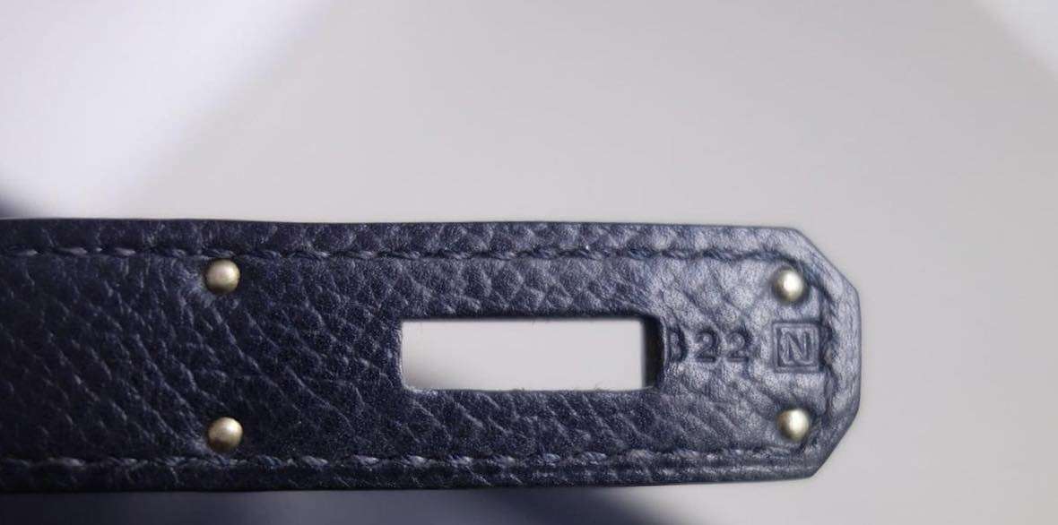 Sac Hermes Birkin 35 bleu marine – Image 14