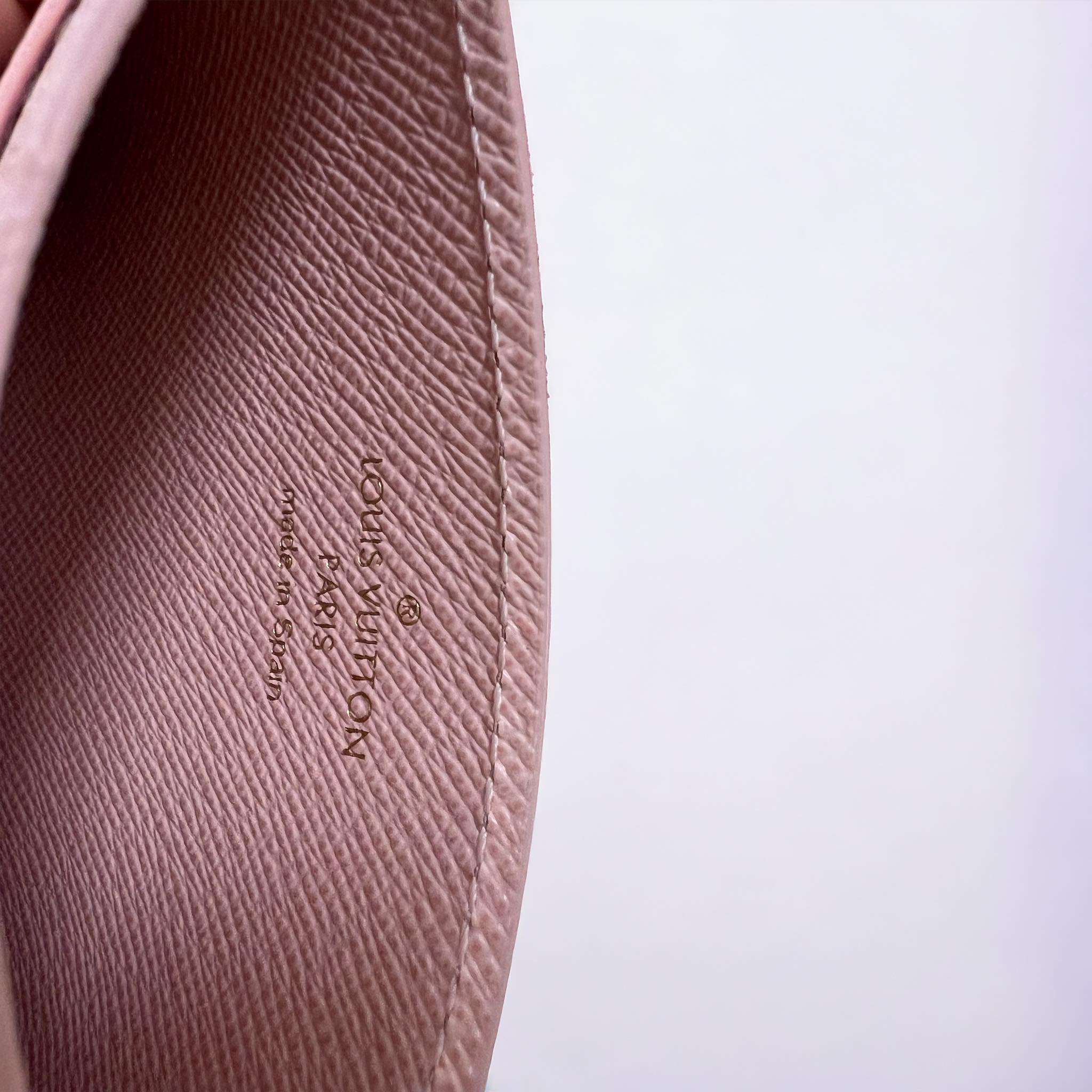 Porte cartes Louis Vuitton damier blanc et rose – Image 6