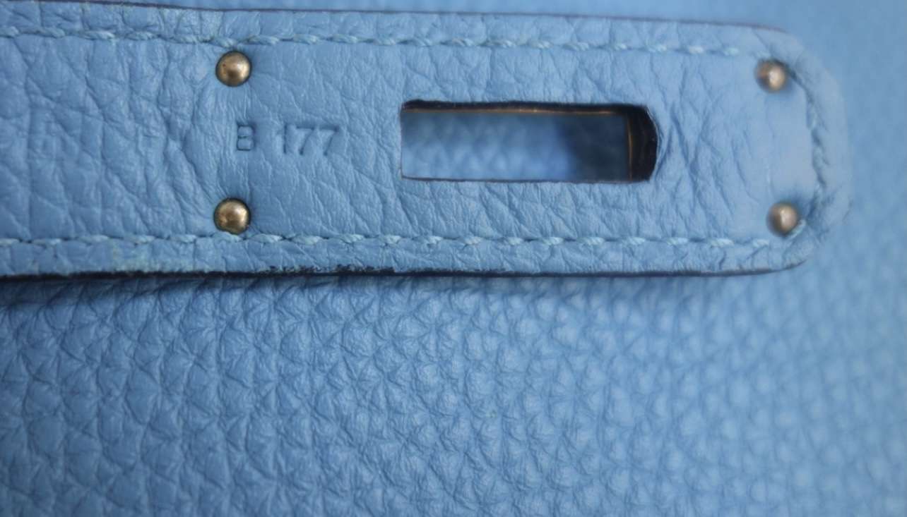 Sac Hermès birkin 35 bleu Clémence – Image 12