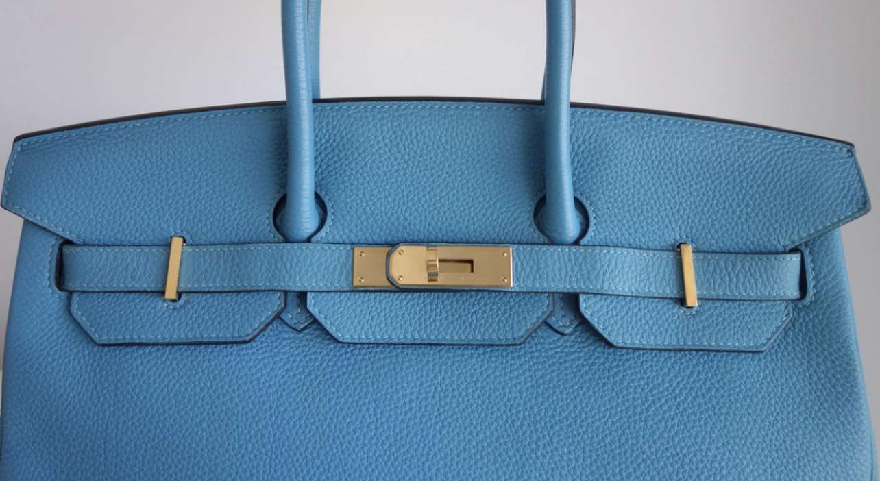 Sac Hermès birkin 35 bleu Clémence – Image 10