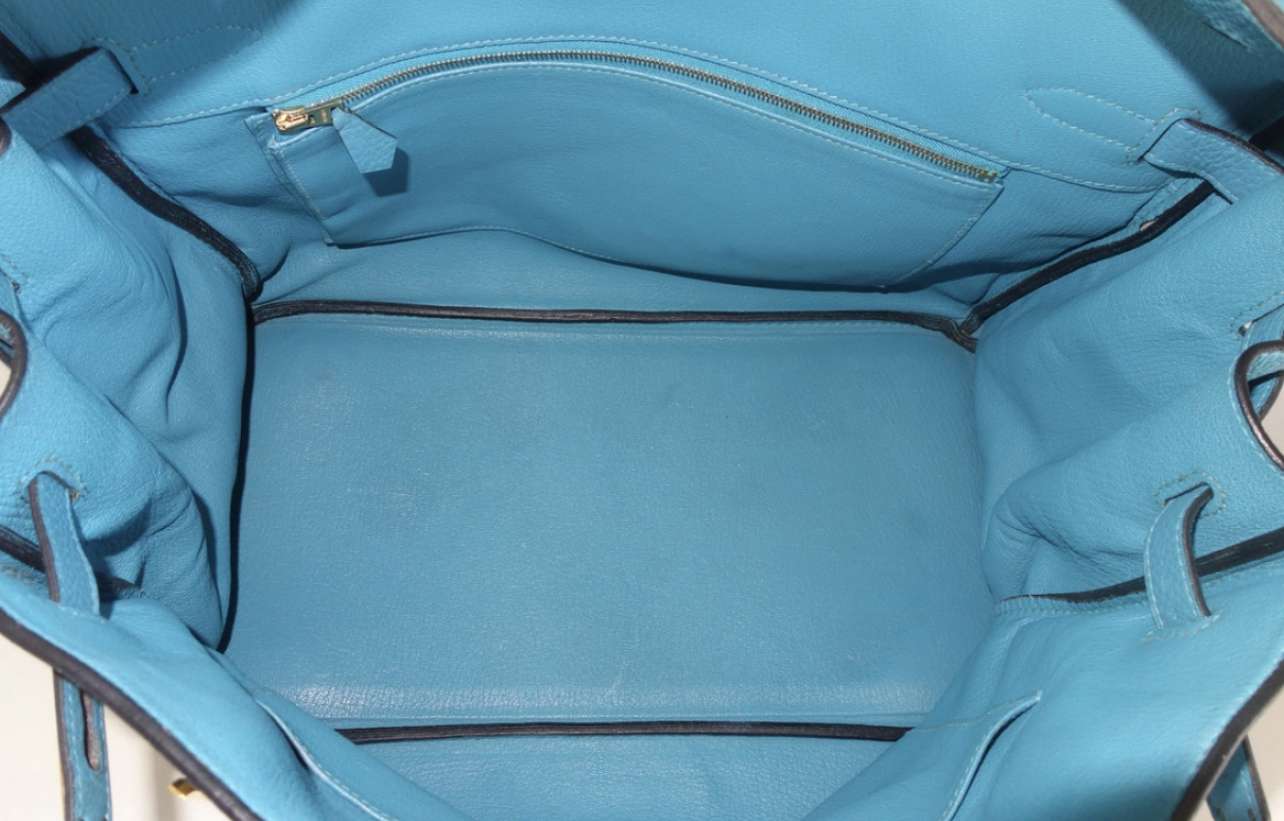 Sac Hermès birkin 35 bleu Clémence – Image 8