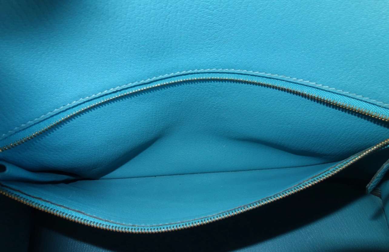 Sac Hermès birkin 35 bleu Clémence – Image 7
