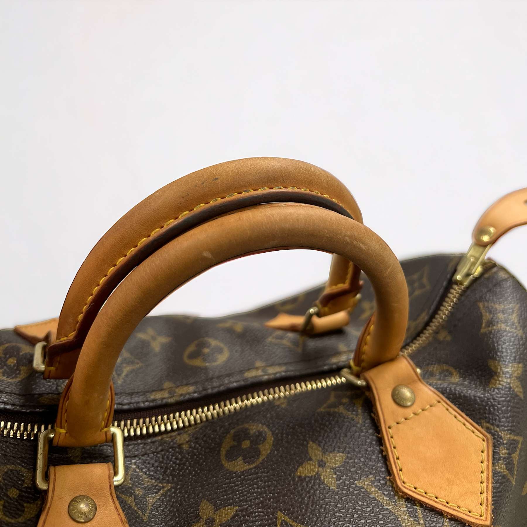 Sac à main Louis Vuitton Speedy 30 monogramme marron – Image 7