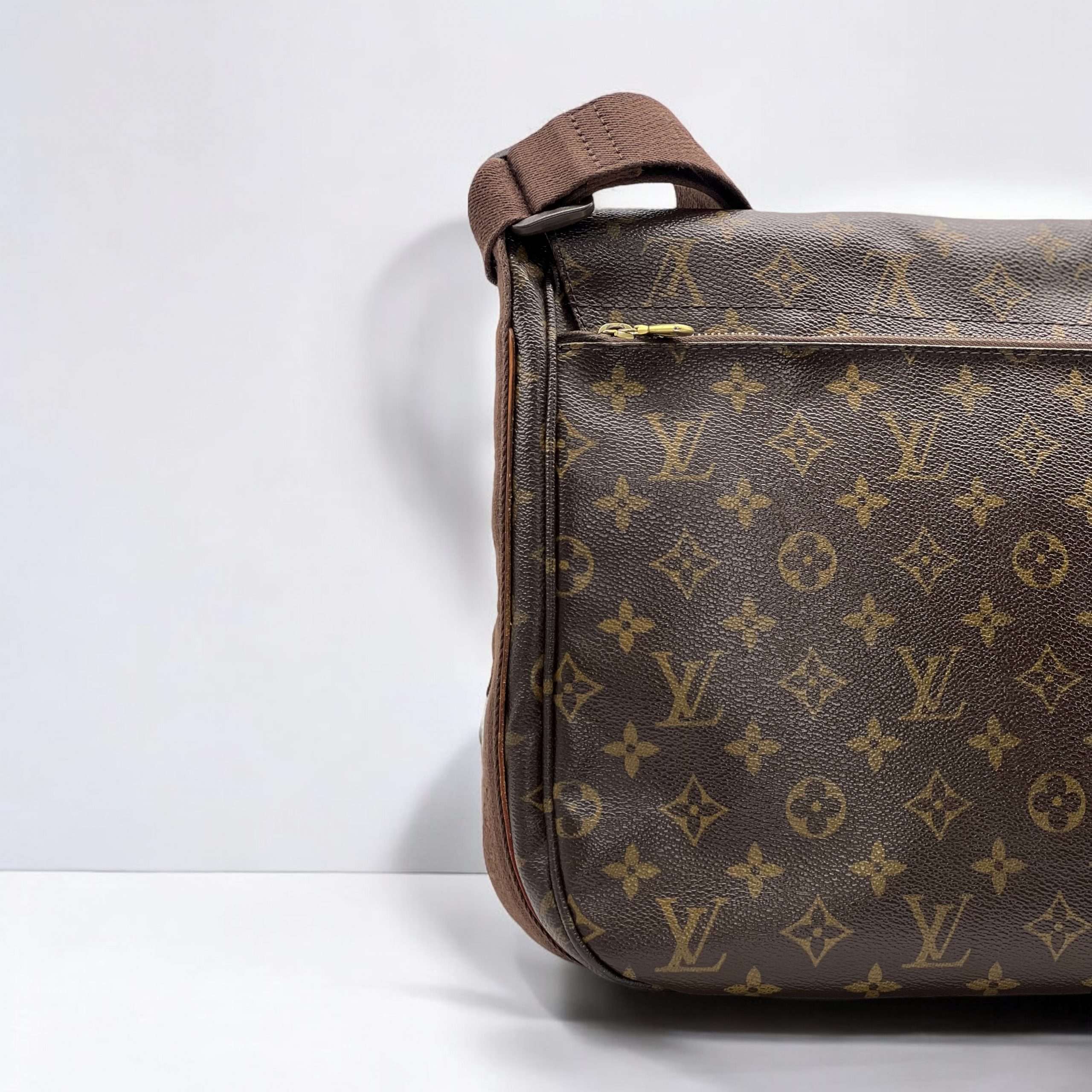 Sac bandoulière Louis Vuitton Messenger marron – Image 9