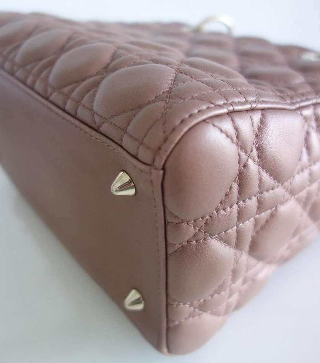 Sac Lady Dior médium rose bronze – Image 8