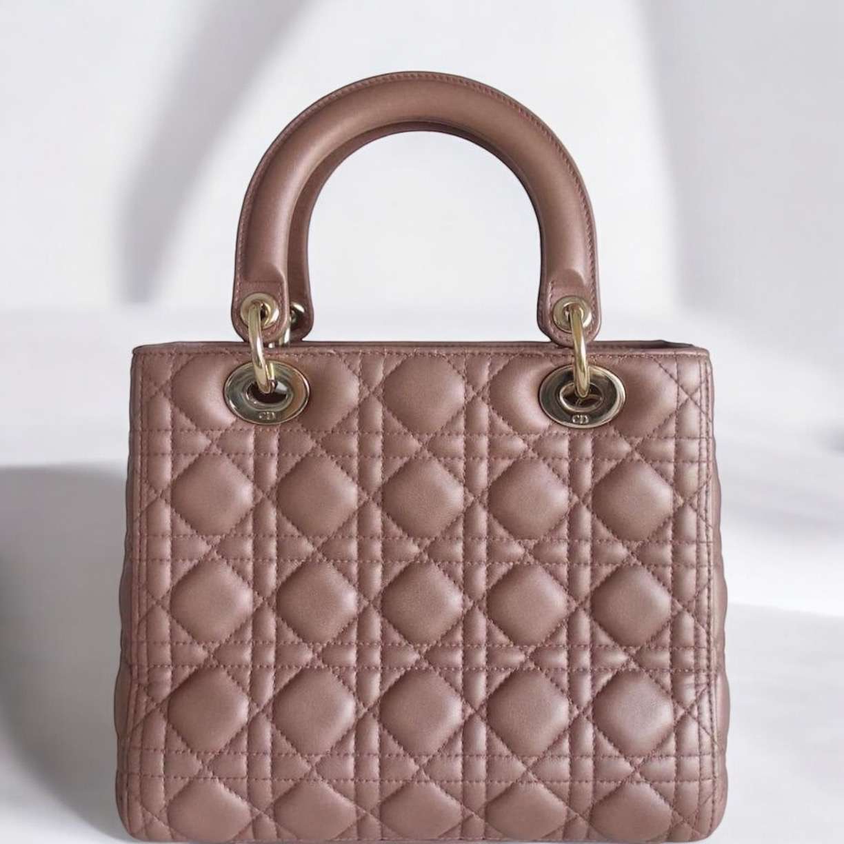 Sac Lady Dior médium rose bronze – Image 4