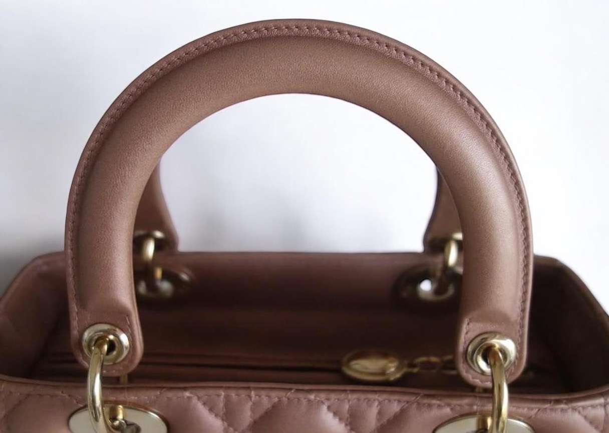 Sac Lady Dior médium rose bronze – Image 11