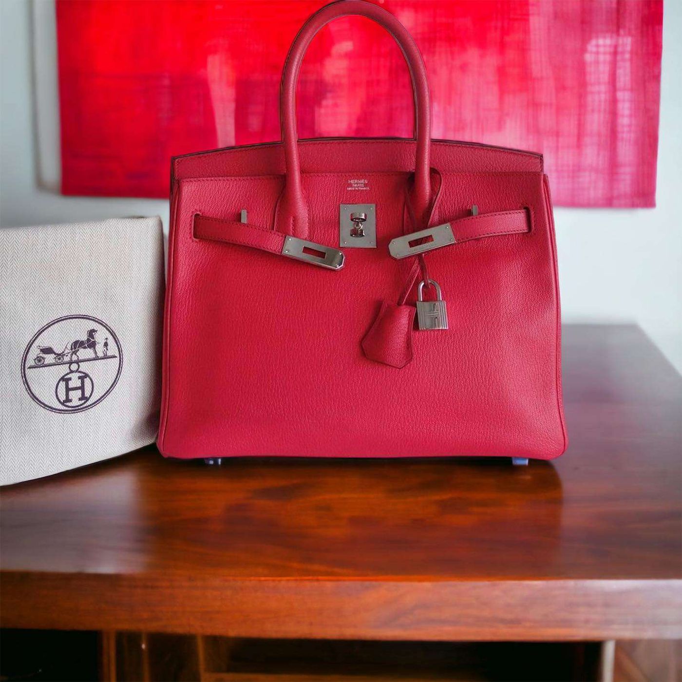 Sac Hermès Birkin 30 Rose Jaipur – Image 2