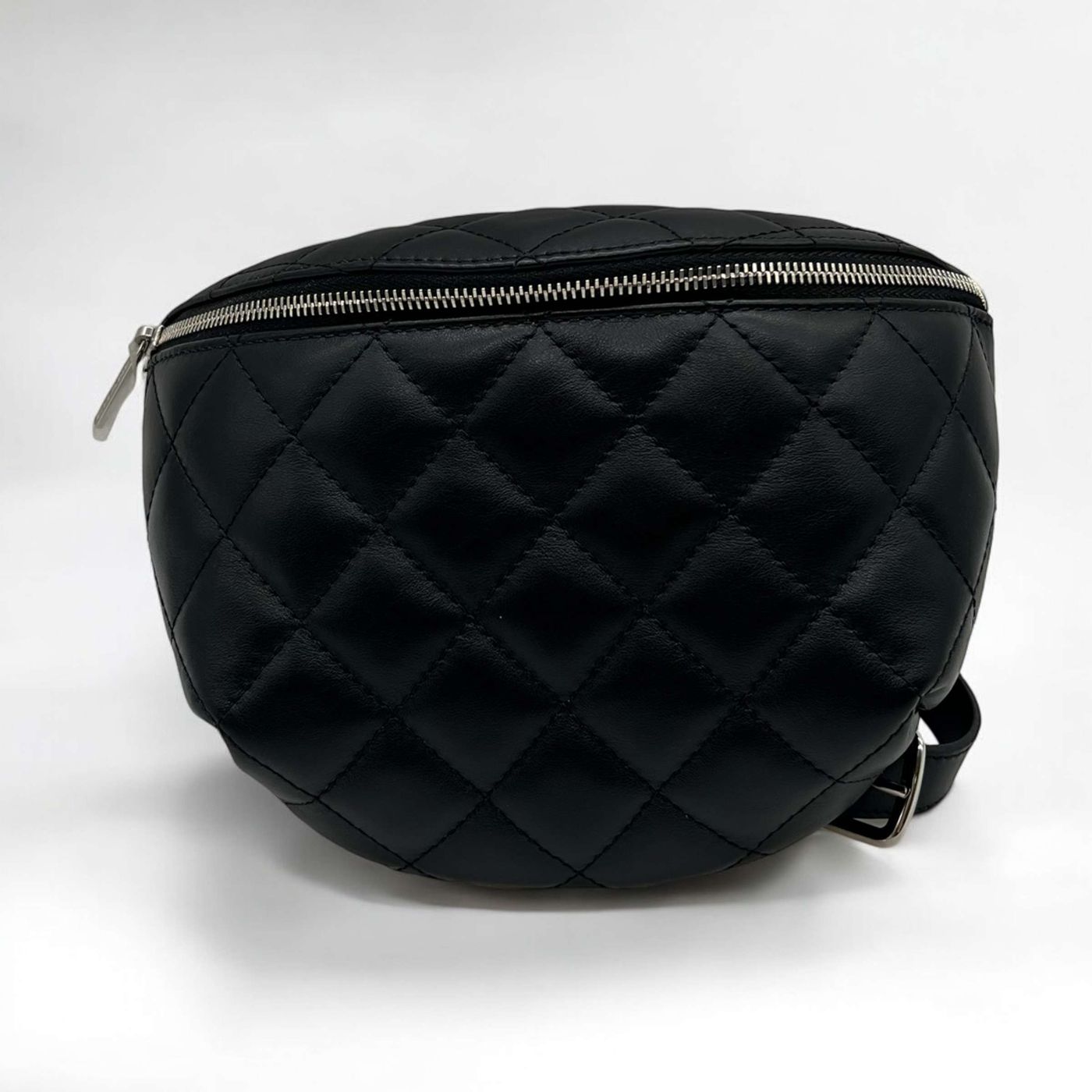 Sac banane Chanel cuir noir – Image 6