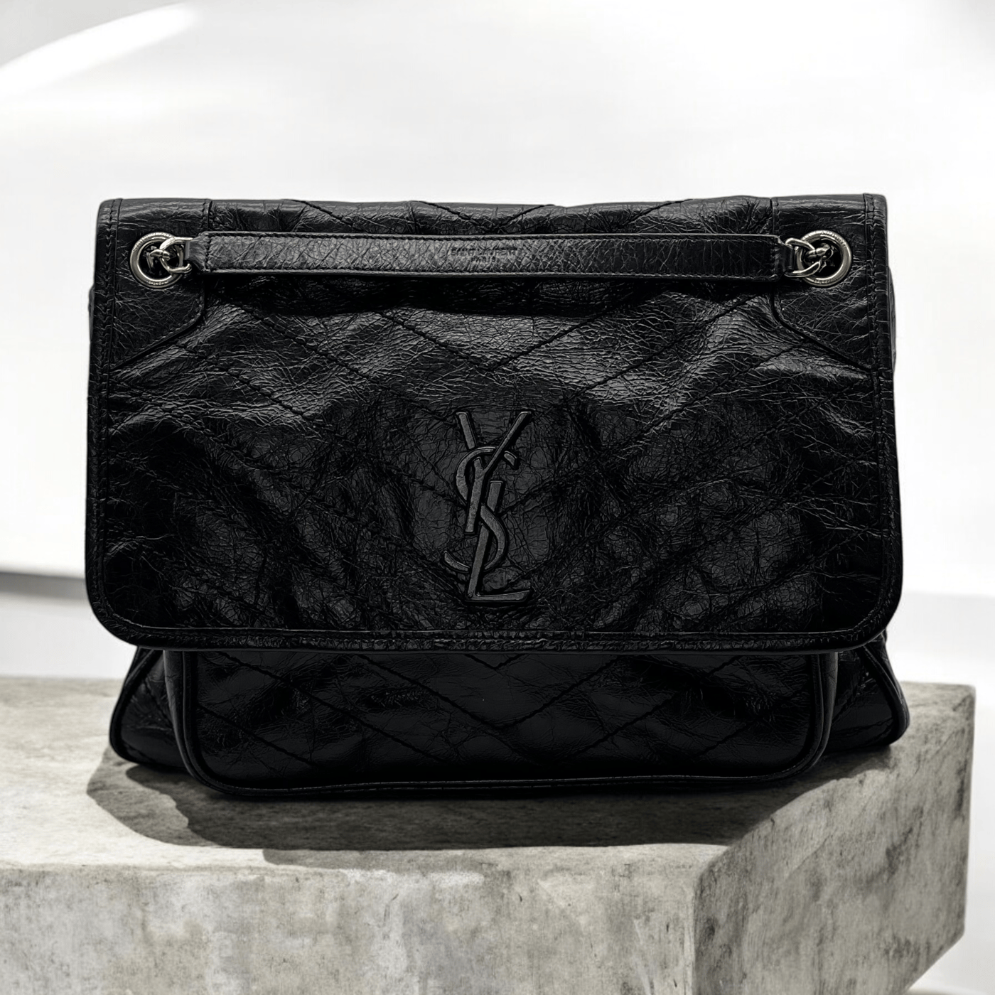 Sac chaine Niki Saint Laurent noir – Image 3