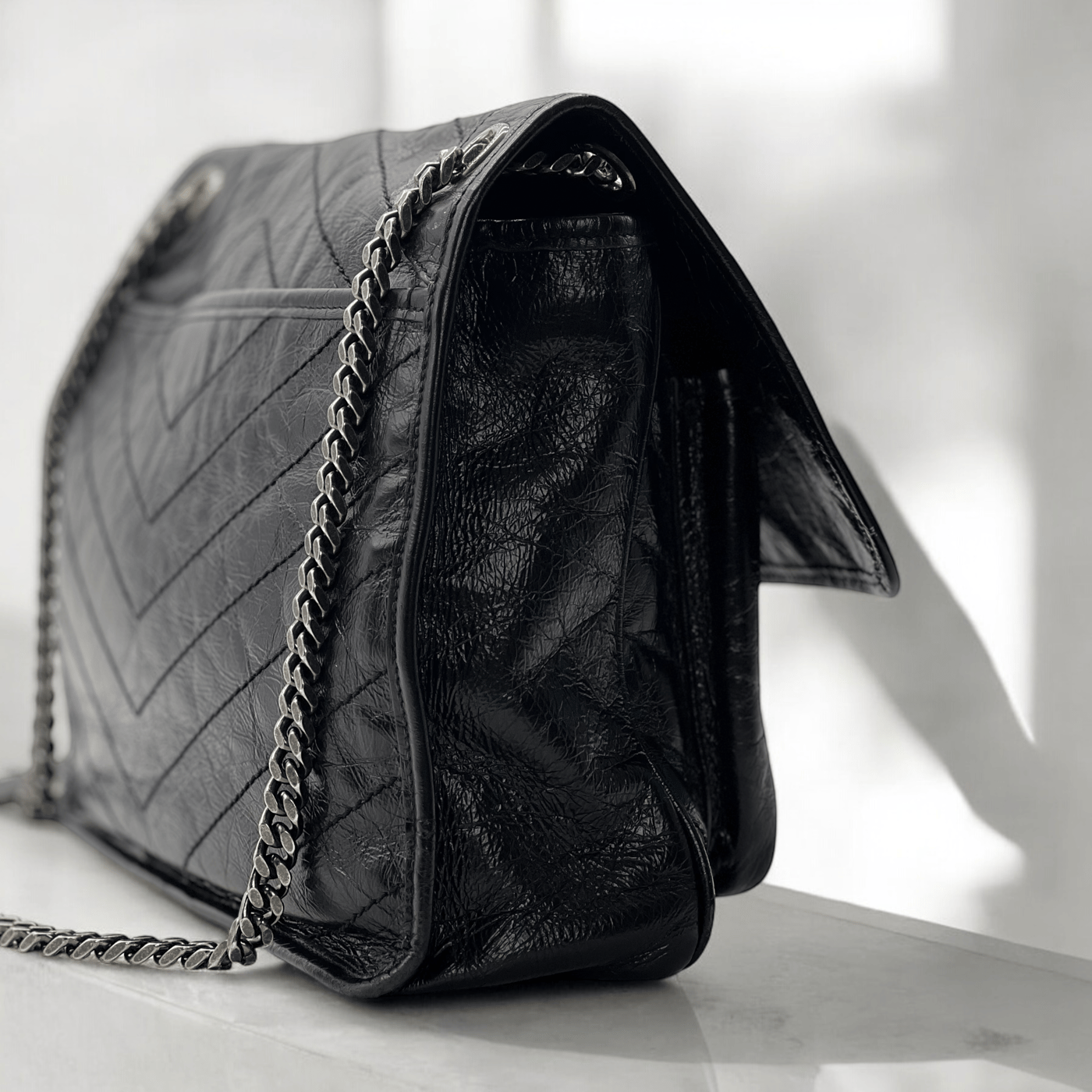 Sac chaine Niki Saint Laurent noir – Image 6