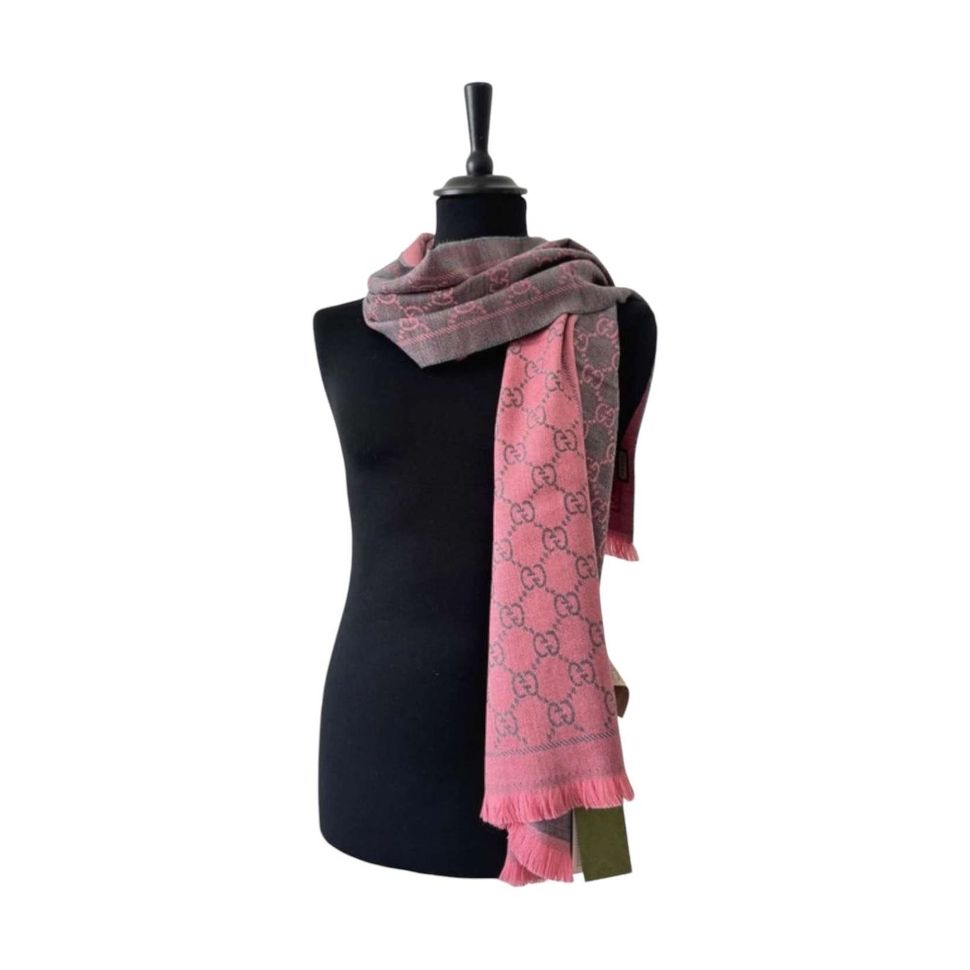 Echarpe Gucci en laine rose reversible