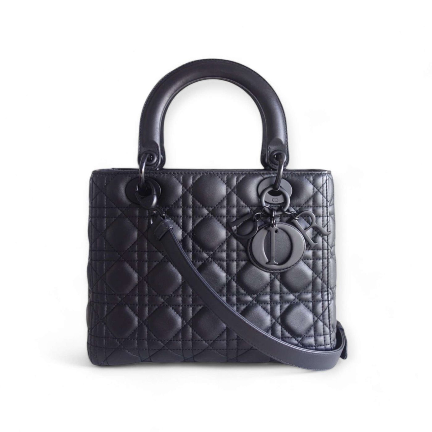 Sac Lady Dior Ultra Matte Medium noir