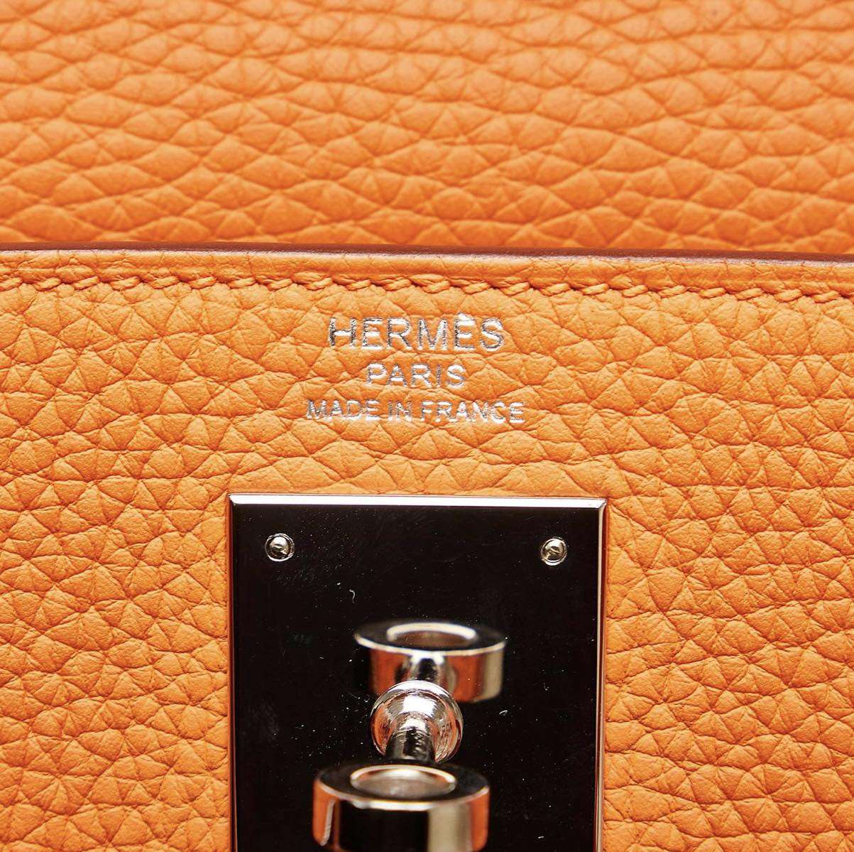 Sac Hermès Kelly 28 orange – Image 9