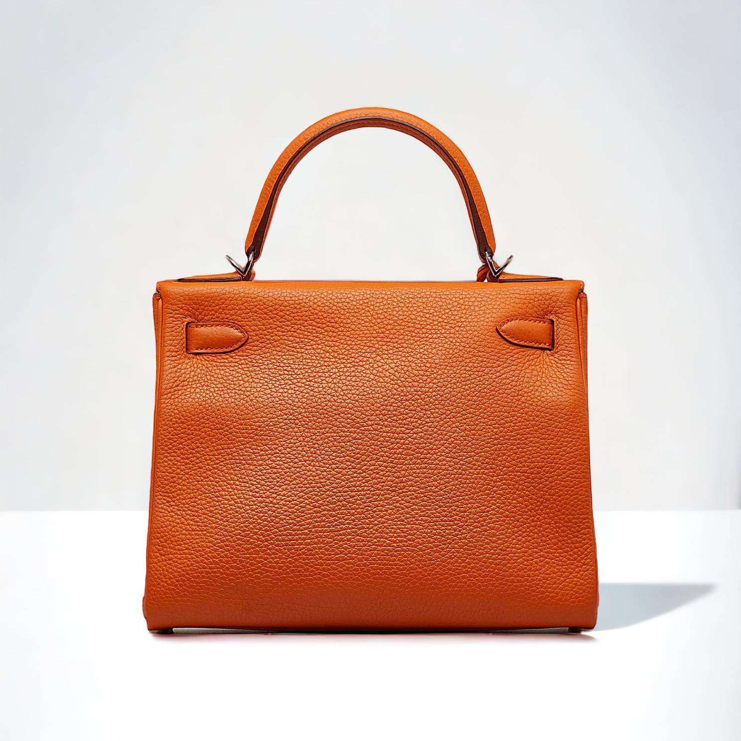 Sac Hermès Kelly 28 orange – Image 4