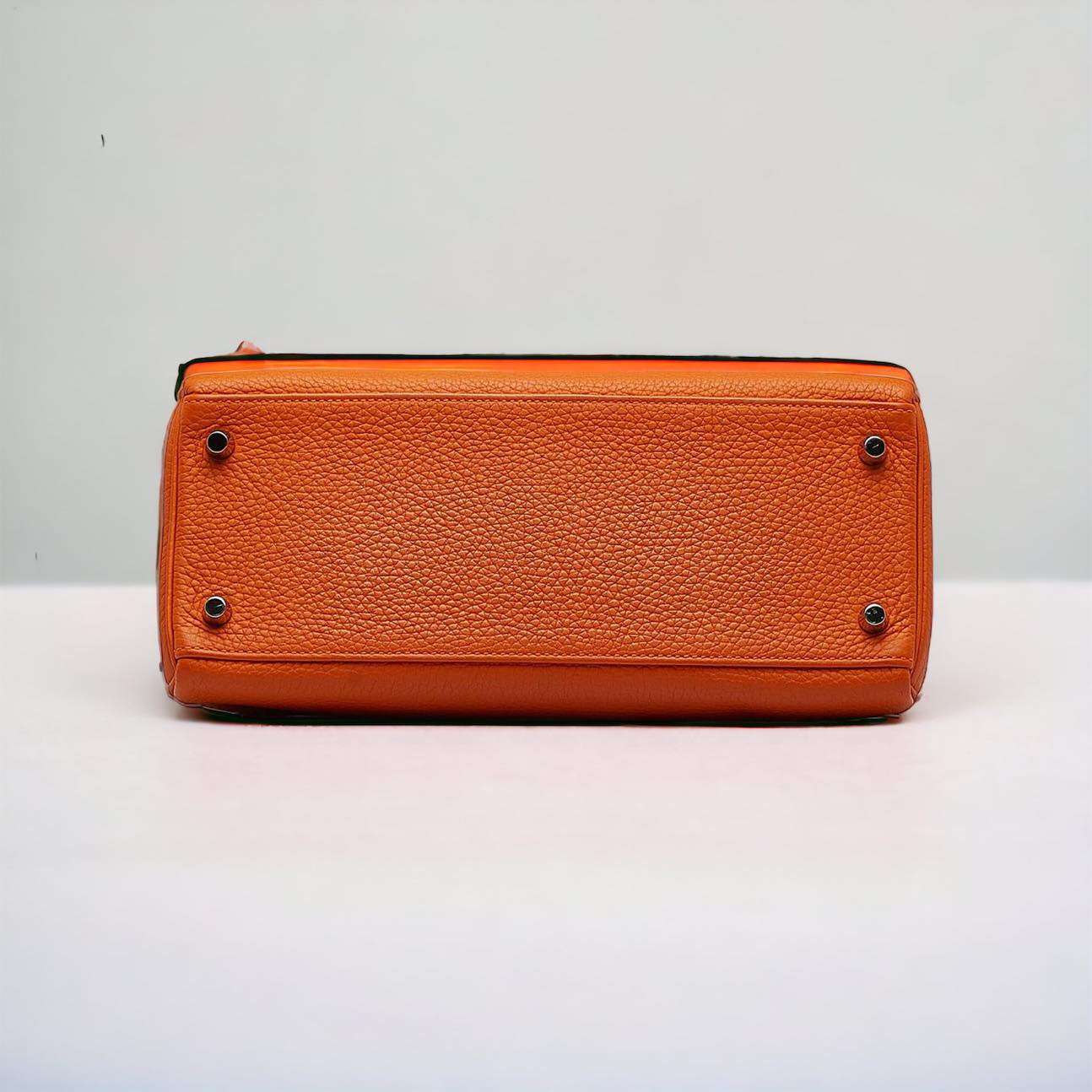 Sac Hermès Kelly 28 orange – Image 5