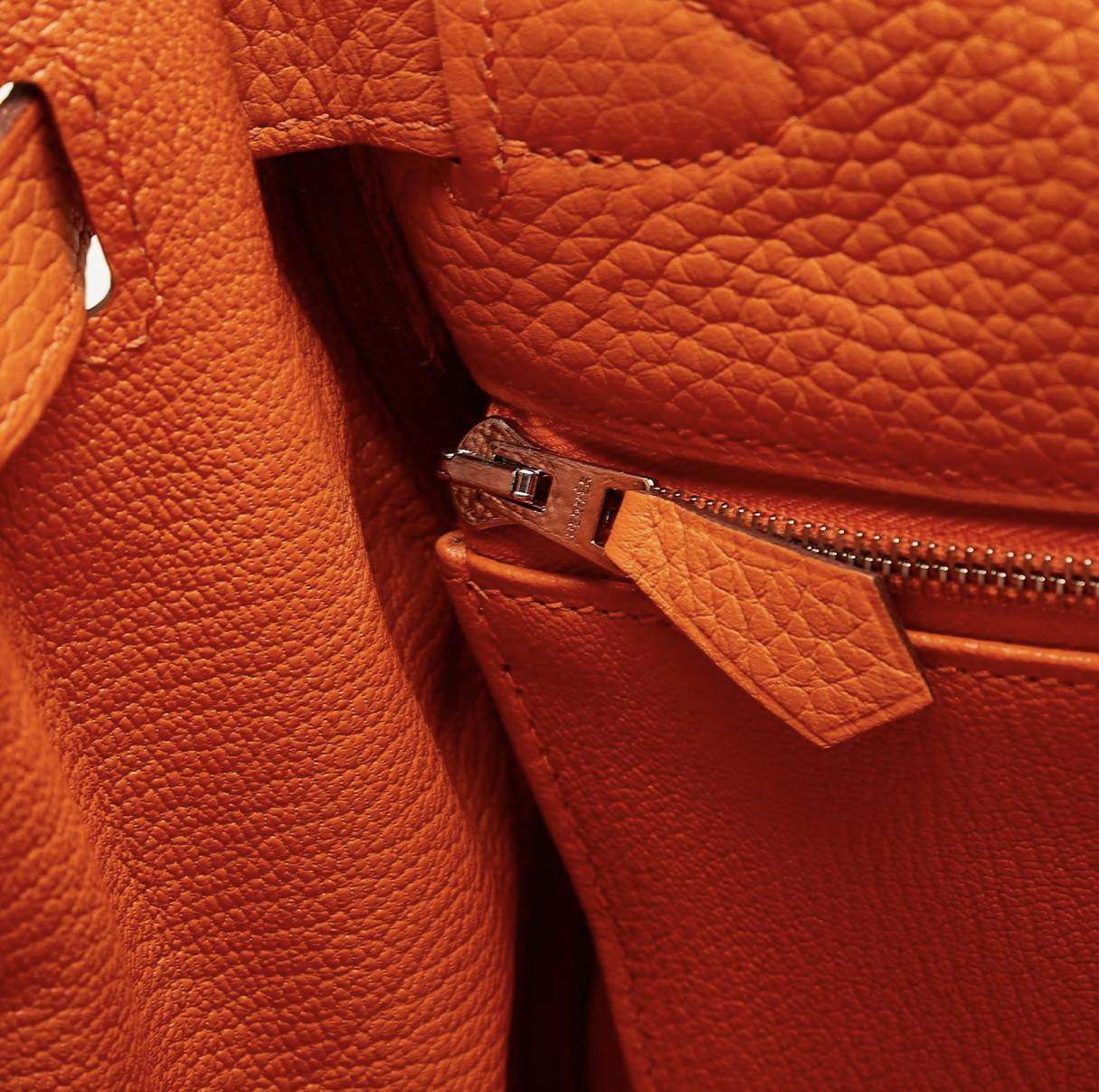 Sac Hermès Kelly 28 orange – Image 7