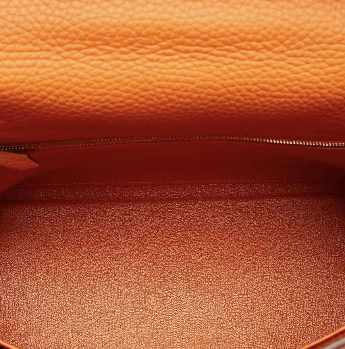Sac Hermès Kelly 28 orange – Image 8