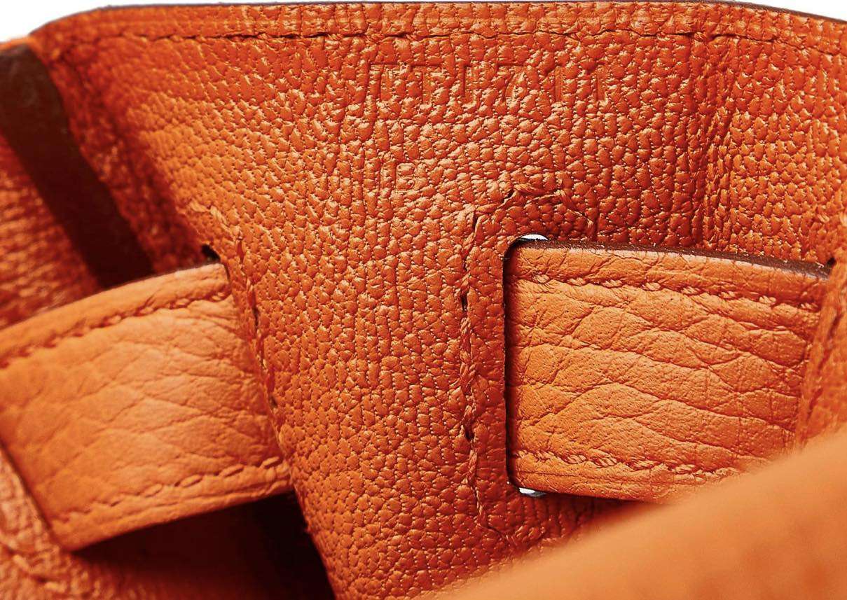 Sac Hermès Kelly 28 orange – Image 10