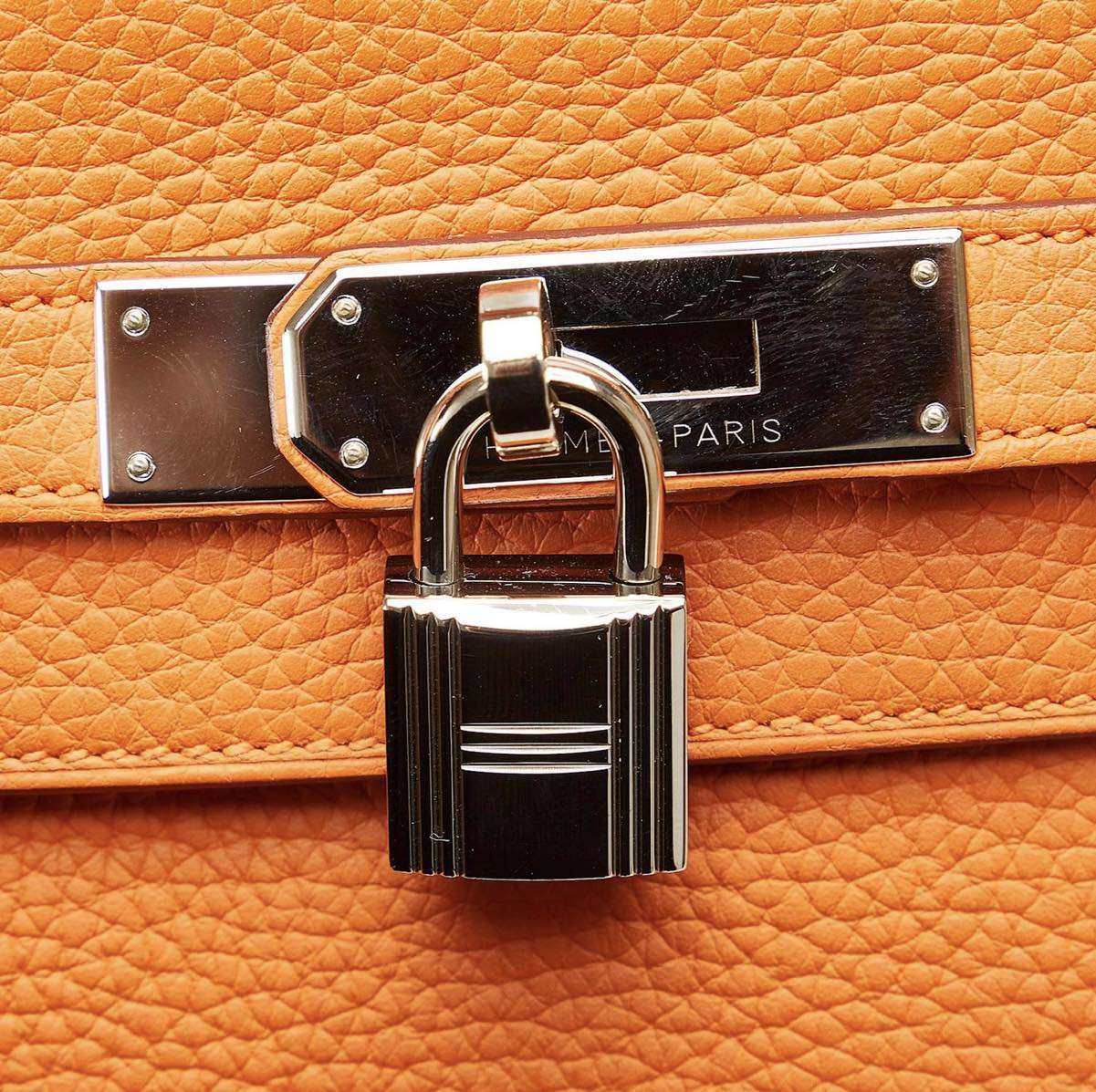 Sac Hermès Kelly 28 orange – Image 6