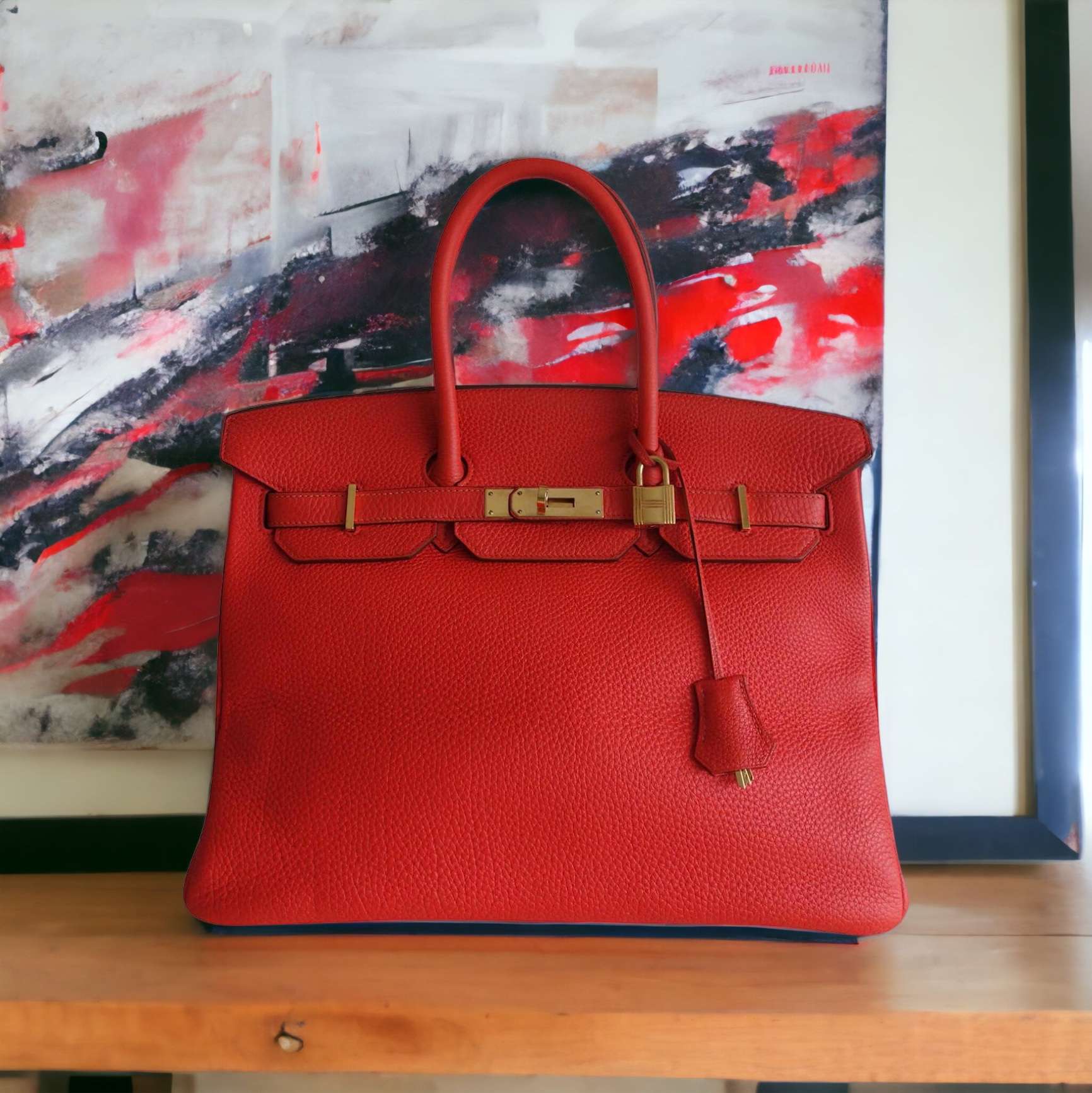 Sac Hermès Birkin 35 capucine – Image 2