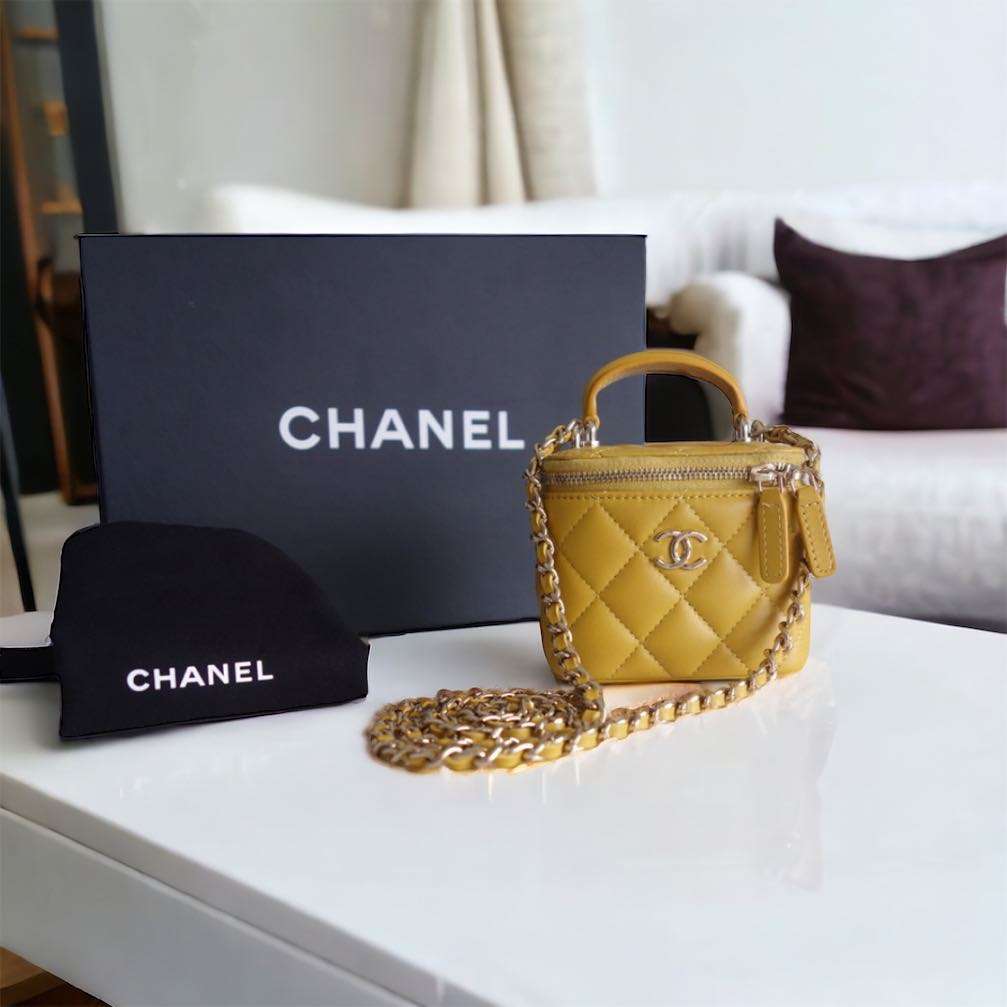 Sac Chanel mini jaune – Image 2
