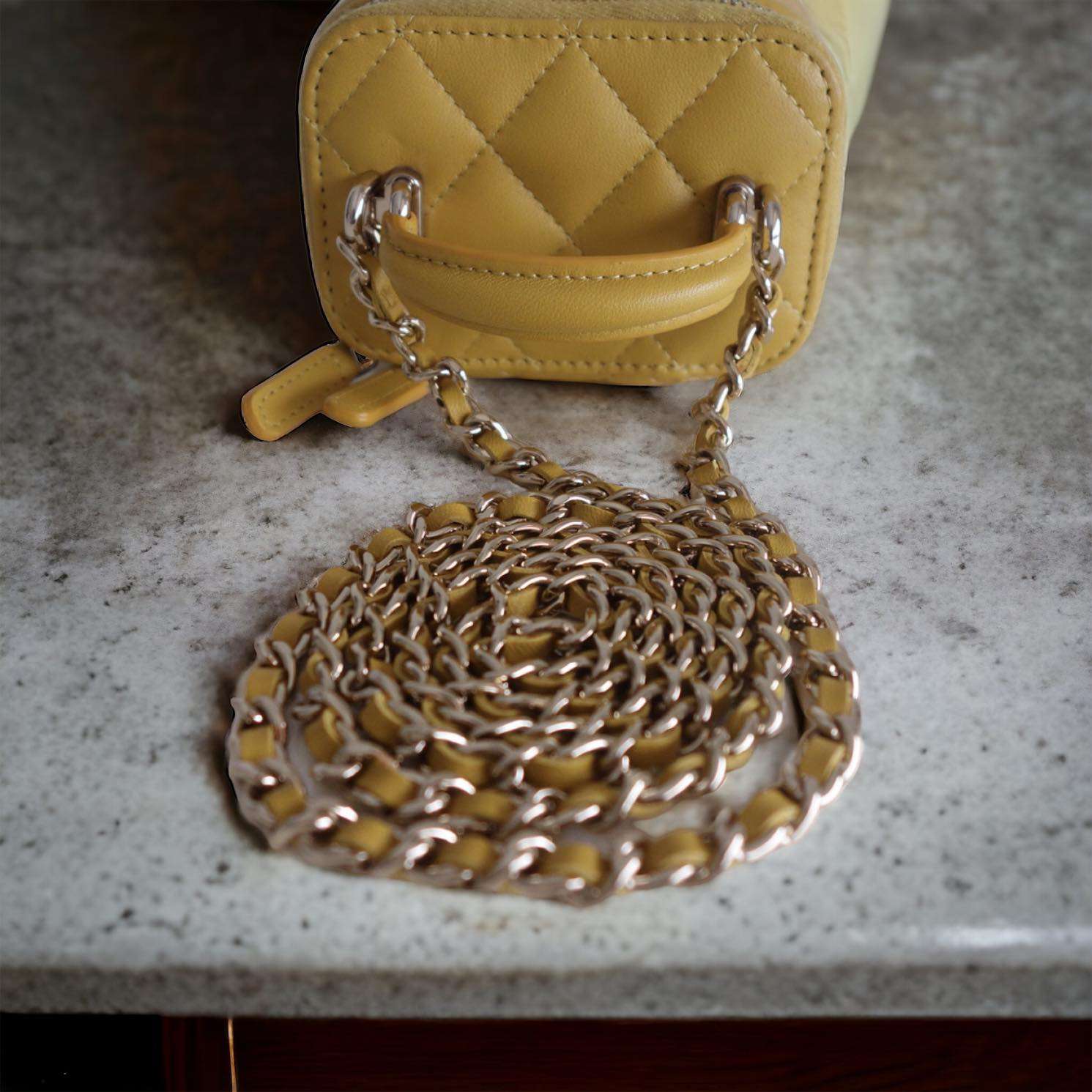 Sac Chanel mini jaune – Image 7