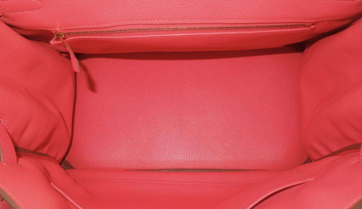 Sac Hermès Birkin 35 Rose Jaipur – Image 14