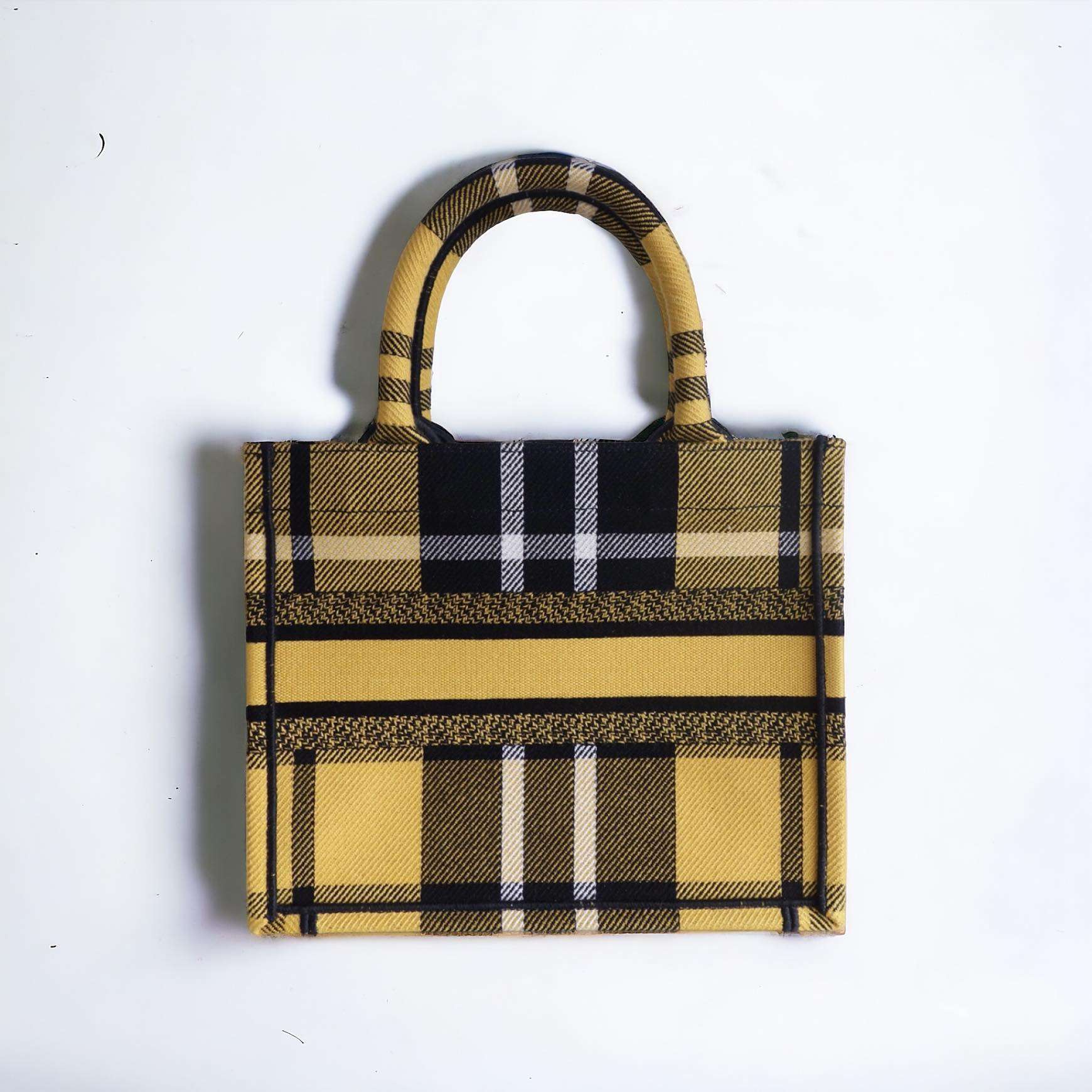 Sac book tote Dior jaune – Image 4