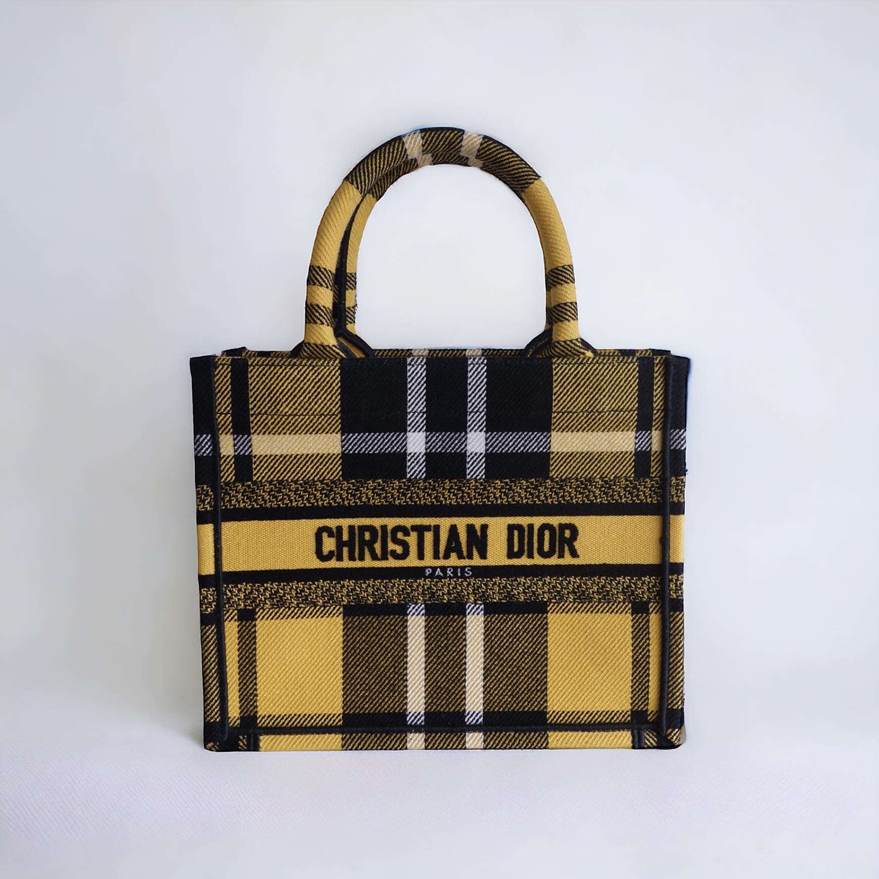 Sac book tote Dior jaune – Image 3