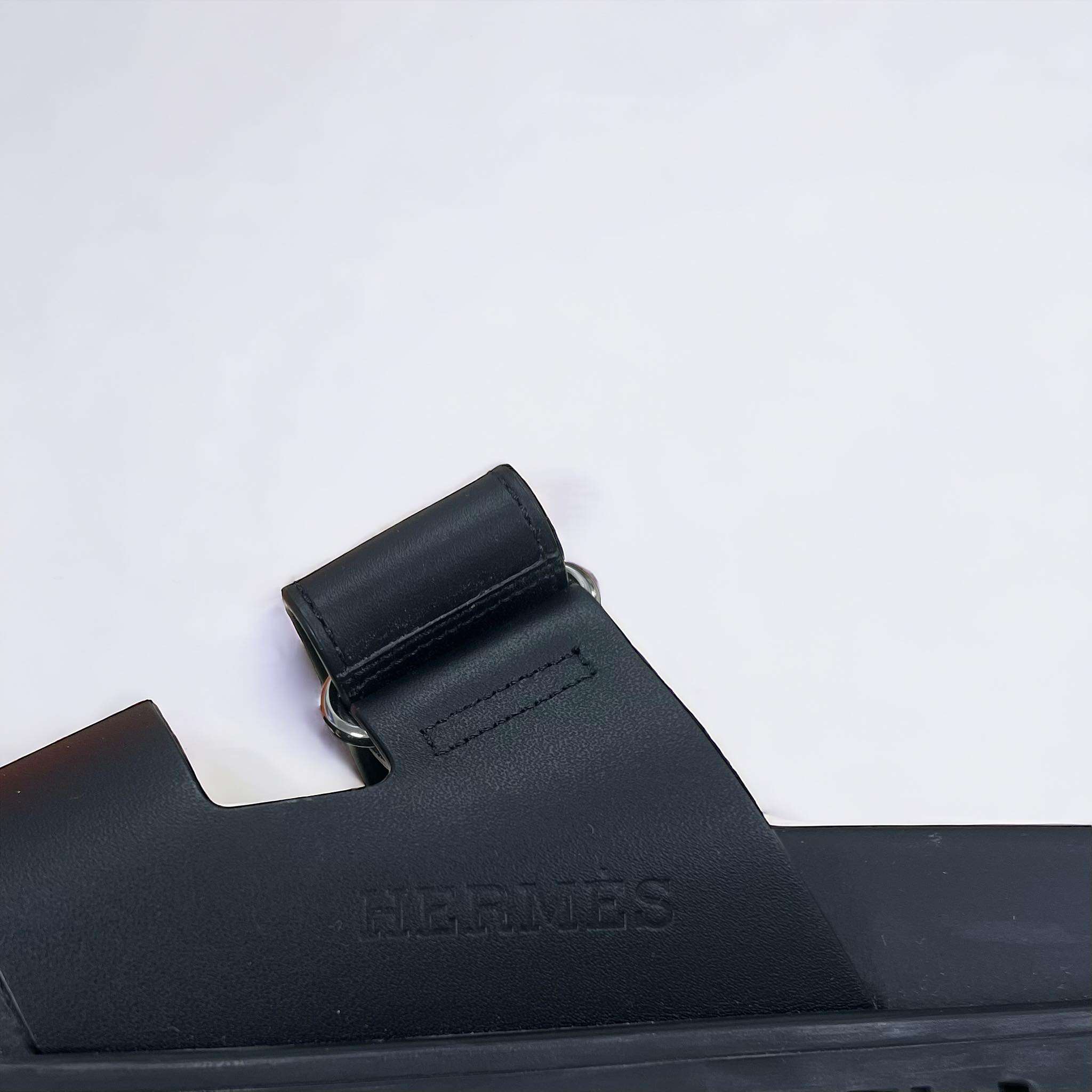 Sandales Chypre Hermès noir 39 – Image 12