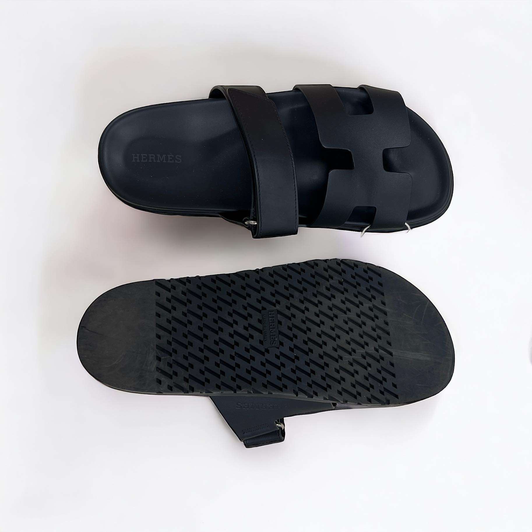 Sandales Chypre Hermès noir 39 – Image 9