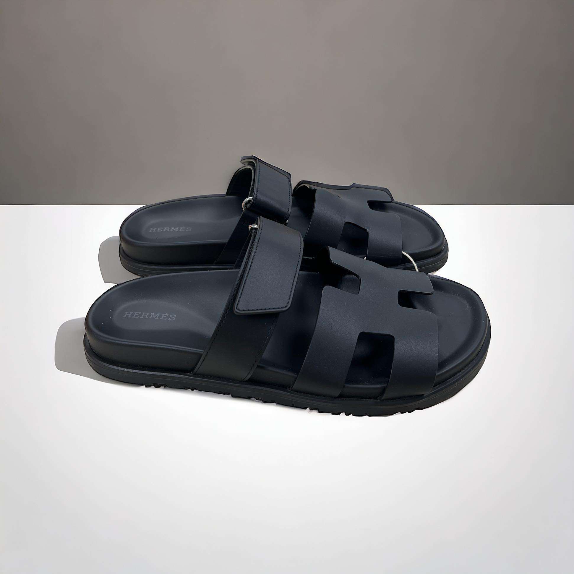 Sandales Chypre Hermès noir 39 – Image 7