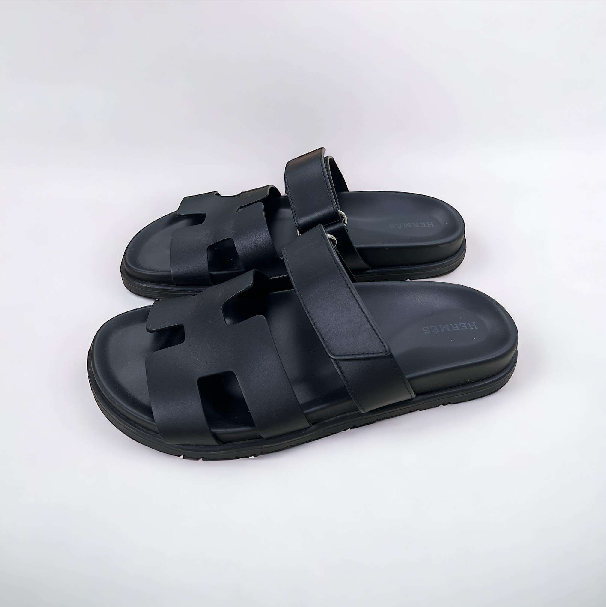 Sandales Chypre Hermès noir 39 – Image 6