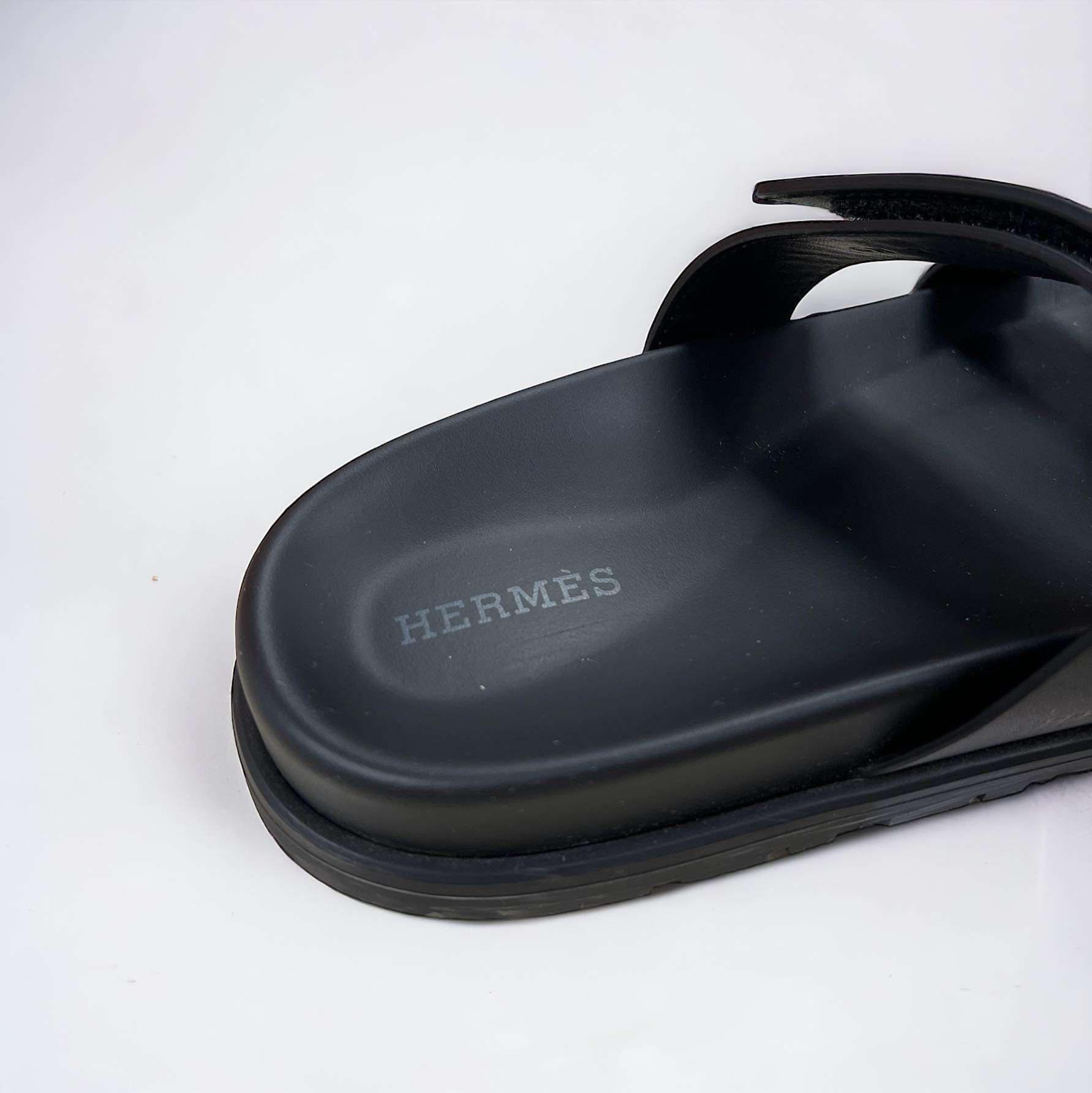 Sandales Chypre Hermès noir 39 – Image 8