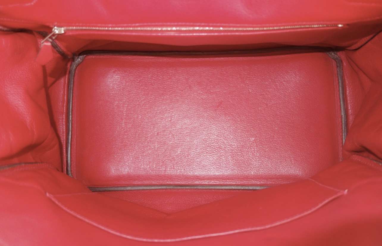 Sac Hermès Birkin 35 rouge togo – Image 14