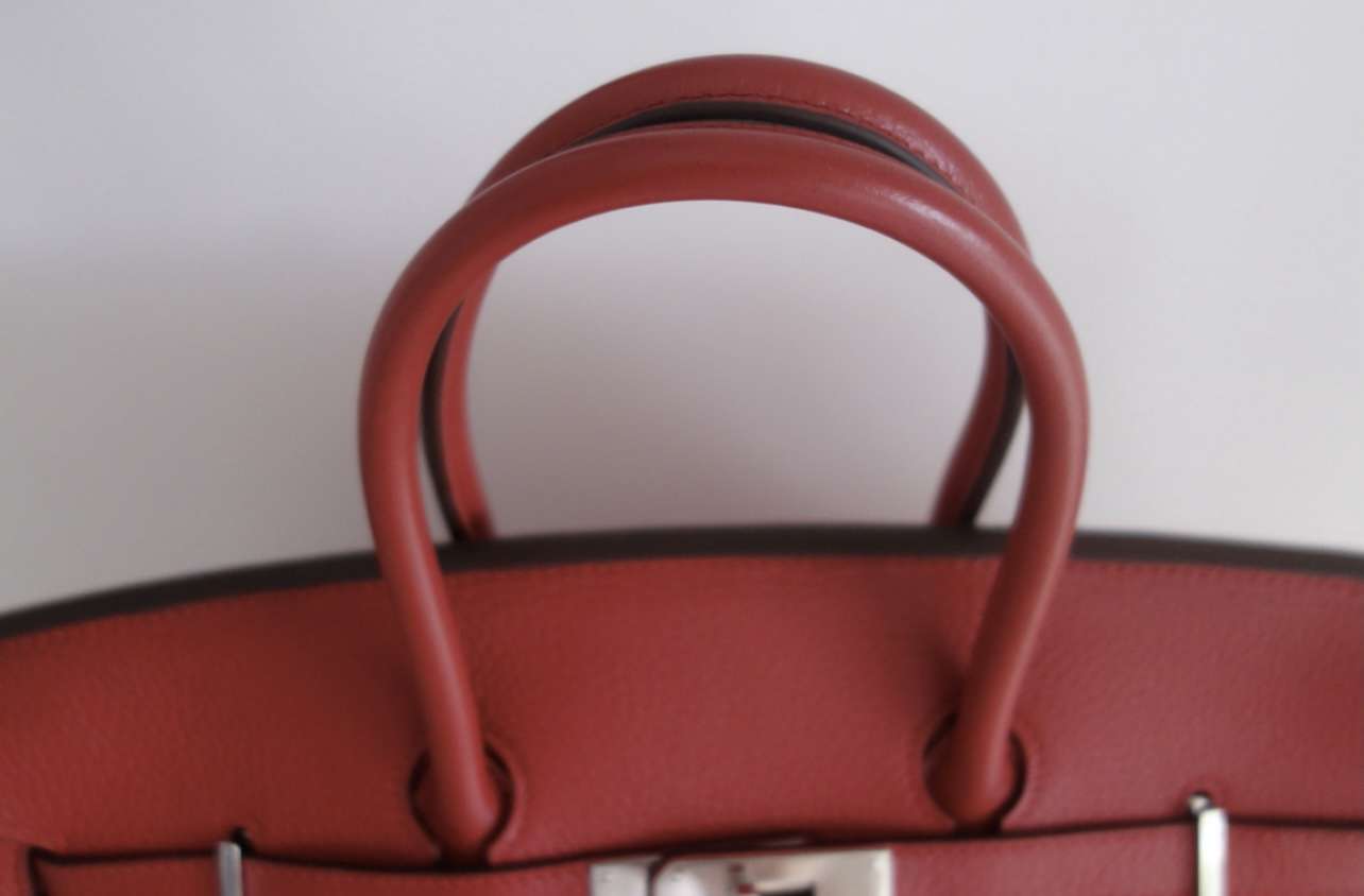 Sac Hermès Birkin 35 rouge togo – Image 11