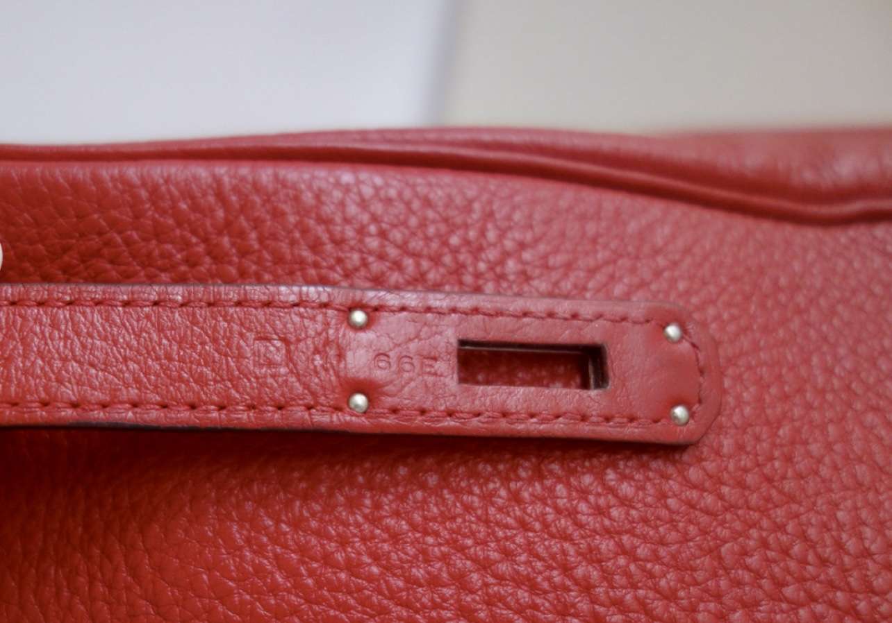 Sac Hermès Birkin 35 rouge togo – Image 10