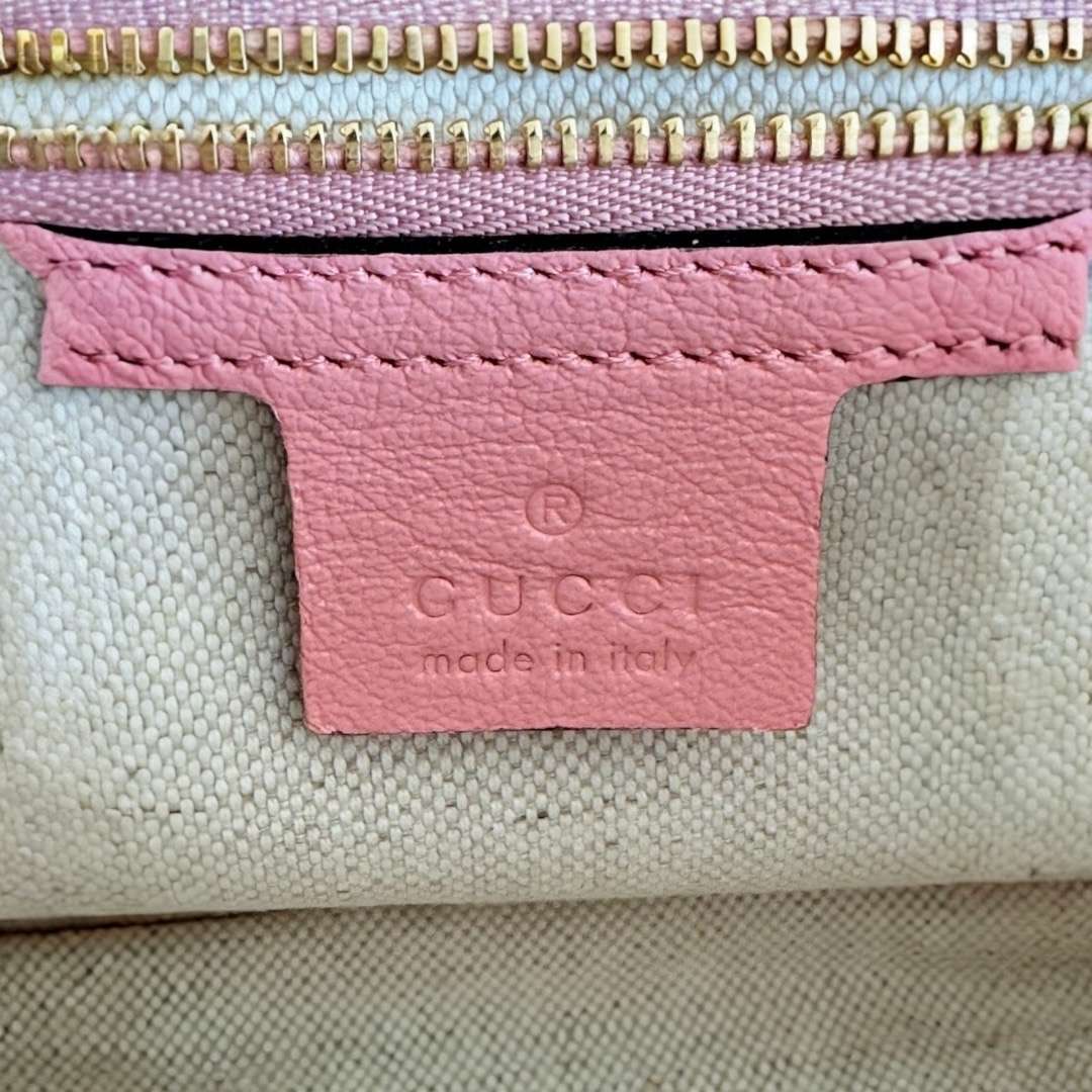 Sac bandoulière Marmont Gucci Bordeaux et rose – Image 14