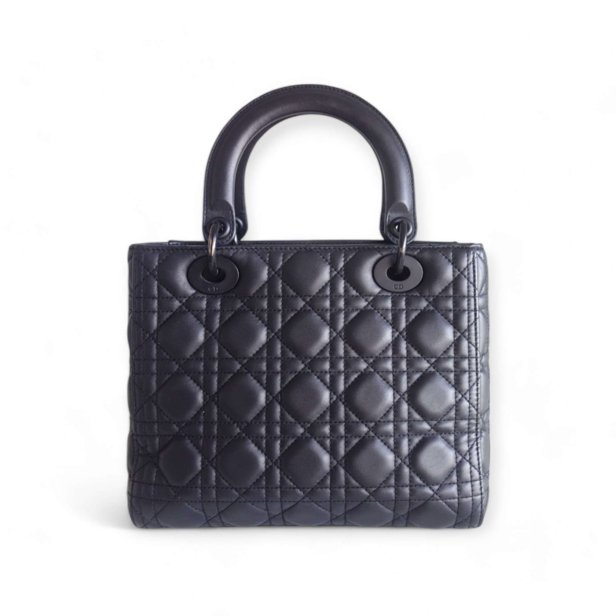 Sac Lady Dior Ultra Matte Medium noir – Image 2
